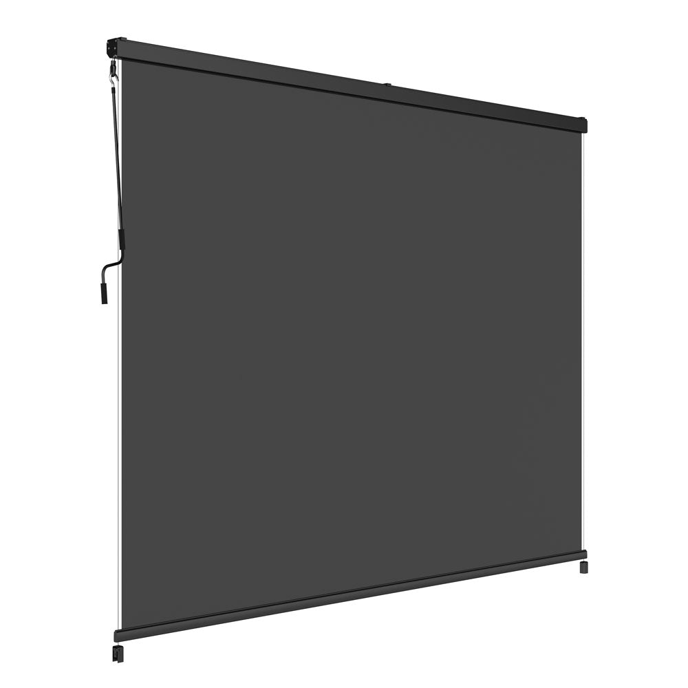 Dropdown Shade Screen Matte Black 2.5m Pergolas W2.2m x H2.18m fit 2.5m Side